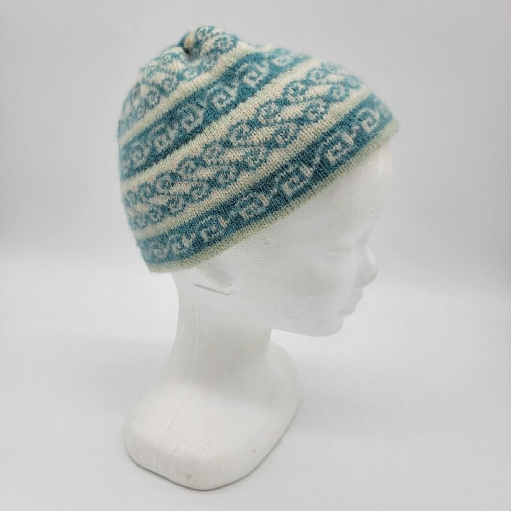 KD Hill Girls 100% Wool Knit Beanie Nordic Fair Isle